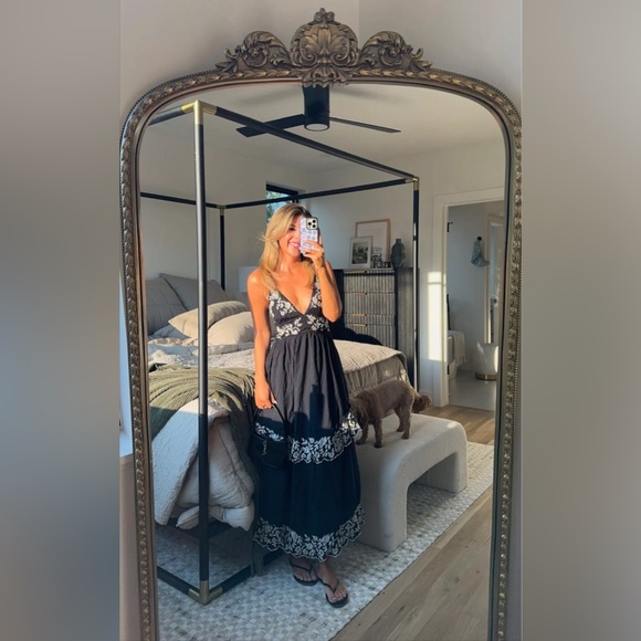 Abercrombie Women’s Tiered Ruffle Maxi Dress Black XXS - Picture 8 of 8